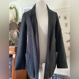 Dark charcoal grey Zara blazer with pockets XS